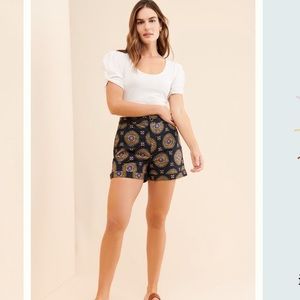 Anthropologie Maeve Reese Printed Shorts